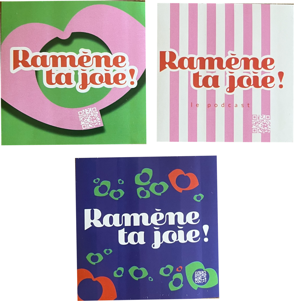 Lot de 3 stickers Ramène ta joie !